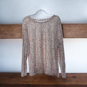 Lane Bryant Animal Print Long Sleeve Tee, Size 18/20